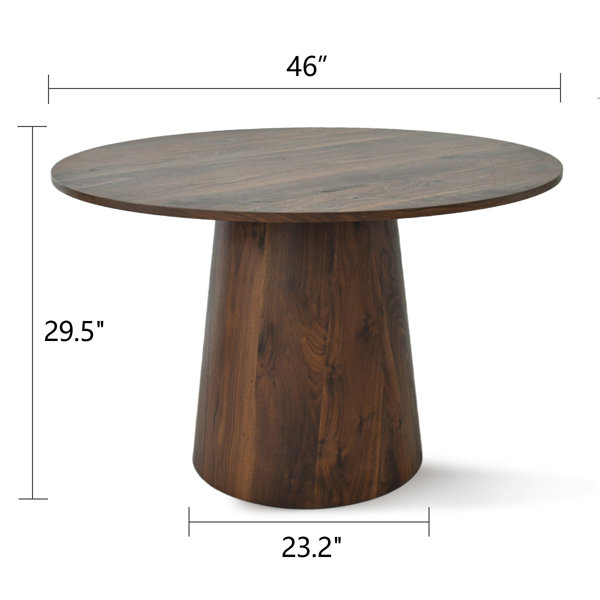 George Oliver 46" Round Pedestal Dining Table & Reviews | Wayfair
